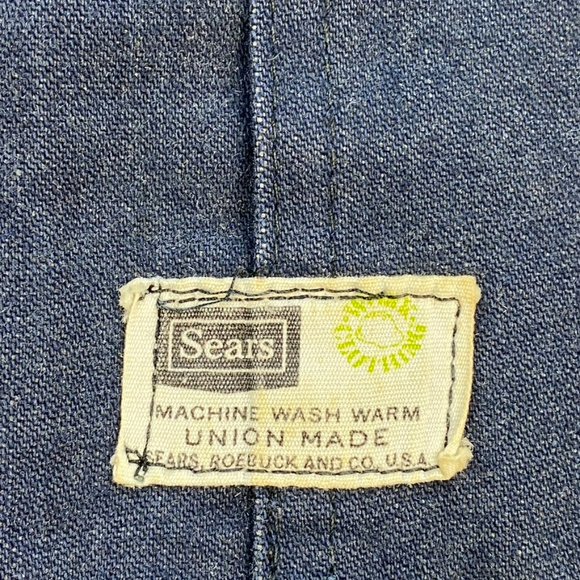 Sears Jeans Vintage Sears Denim Bib Overalls Mens 4x28 Dark Wash